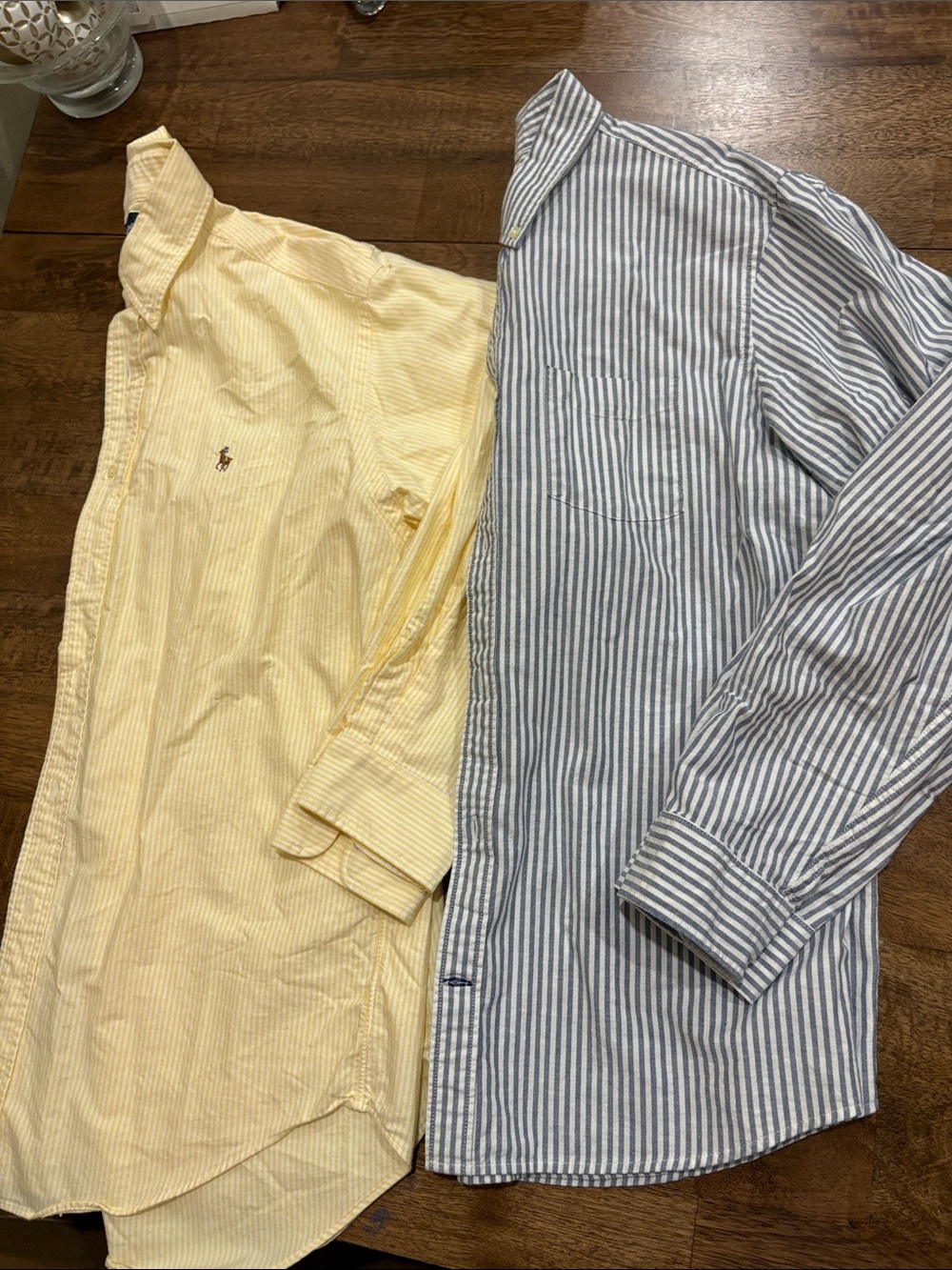 Polo Ralph Lauren Yellow and White Striped Shirt Button Down Shirt - Gap L